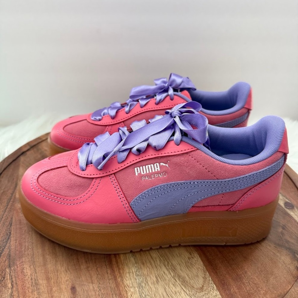 Puma Palermo Elevata CF Womens 8 Magic Rose Pink Purple Platform Sneakers 400452 - Picture 3 of 10